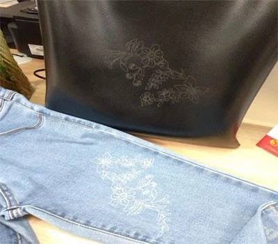 Laser marking jeans pattern