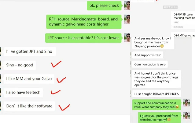 Customer highly values DOTSLASER laser machines.